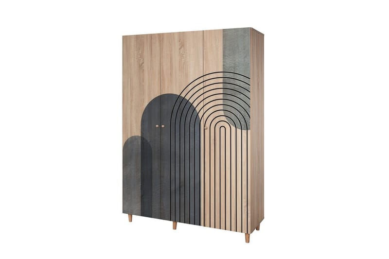 Gladfield Garderobe 135x192 cm - Natur - Oppbevaring - Klesoppbevaring - Garderober & garderobesystem