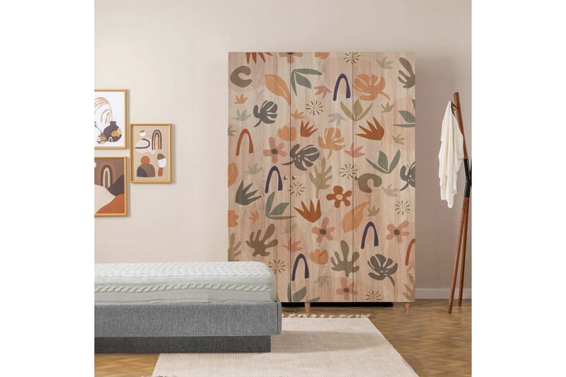 Gladfield Garderobe 135x192 cm - Natur - Oppbevaring - Klesoppbevaring - Garderober & garderobesystem