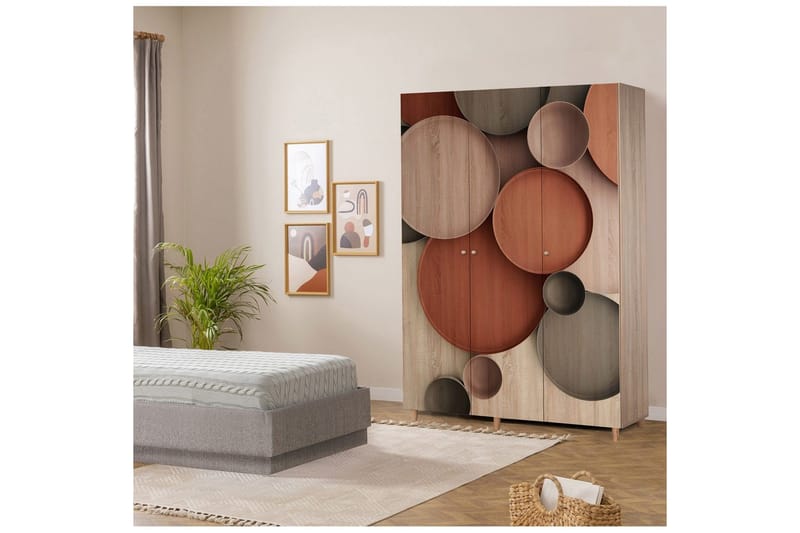 Gladfield Garderobe 135x192 cm - Natur - Oppbevaring - Klesoppbevaring - Garderober & garderobesystem