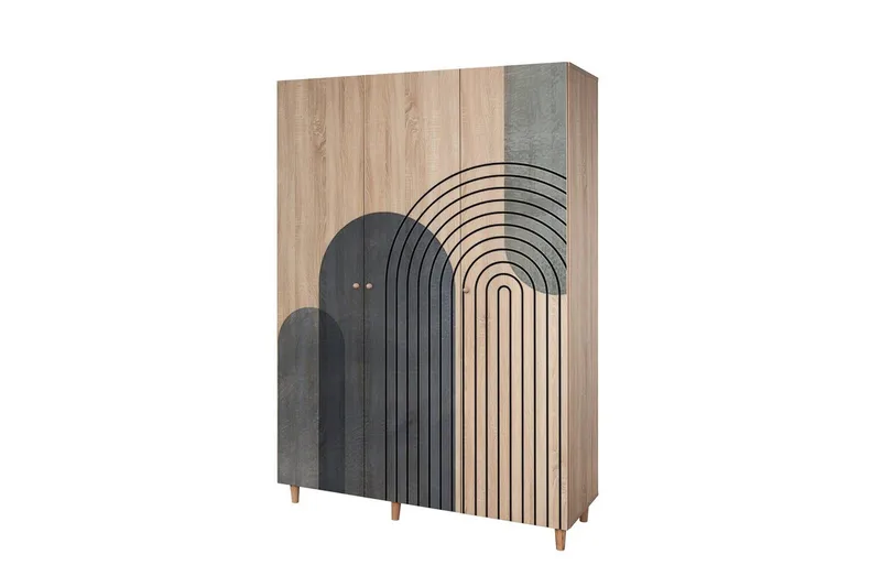 Gladfield Garderobe 135x192 cm - Natur - Oppbevaring - Klesoppbevaring - Garderober & garderobesystem