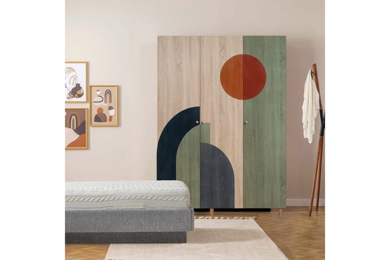 Gladfield Garderobe 135x192 cm - Natur - Oppbevaring - Klesoppbevaring - Garderober & garderobesystem