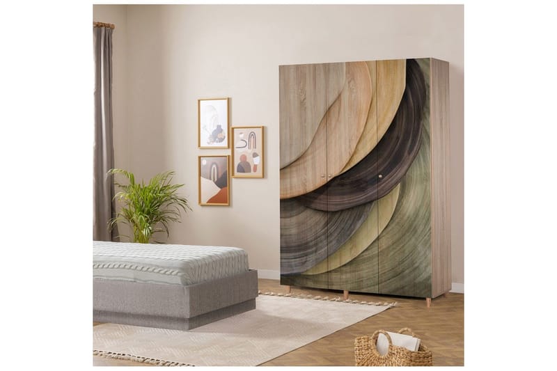 Gladfield Garderobesskåp 135x192 cm - Oppbevaring - Klesoppbevaring - Garderober & garderobesystem