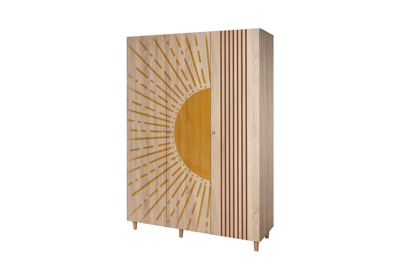 Gladfield Garderobesskåp 135x192 cm - Oppbevaring - Klesoppbevaring - Garderober & garderobesystem