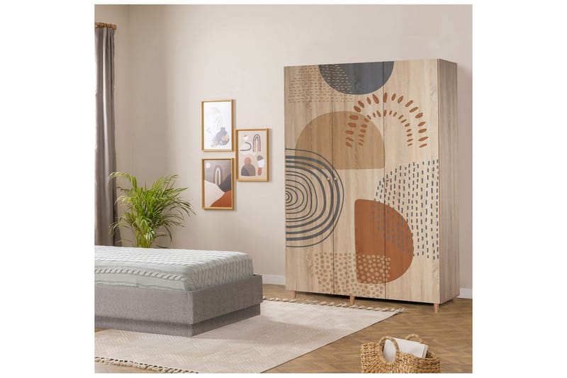 Gladfield Garderobesskåp 135x192 cm - Oppbevaring - Klesoppbevaring - Garderober & garderobesystem - Garderobeskap & klesskap