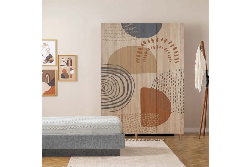 Gladfield Garderobesskåp 135x192 cm - Oppbevaring - Klesoppbevaring - Garderober & garderobesystem - Garderobeskap & klesskap