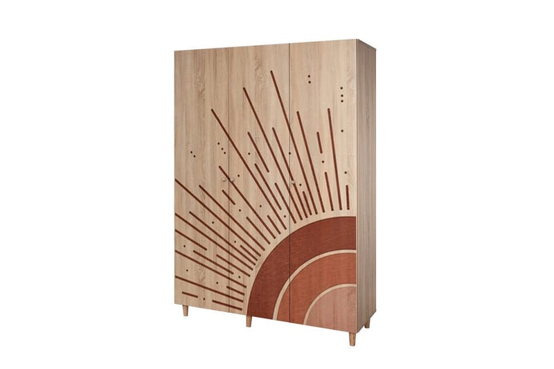 Gladfield Garderobesskåp 135x192 cm - Oppbevaring - Klesoppbevaring - Garderober & garderobesystem