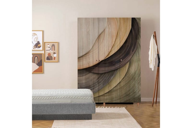 Gladfield Garderobesskåp 135x192 cm - Oppbevaring - Klesoppbevaring - Garderober & garderobesystem