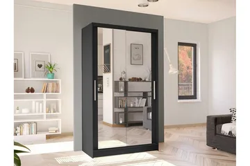 Glenmore Garderob m. Spegel Black - Oppbevaring - Klesoppbevaring - Garderober & garderobesystem
