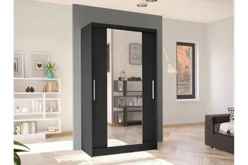 Glenmore Garderob m. Spegel Black - Oppbevaring - Klesoppbevaring - Garderober & garderobesystem