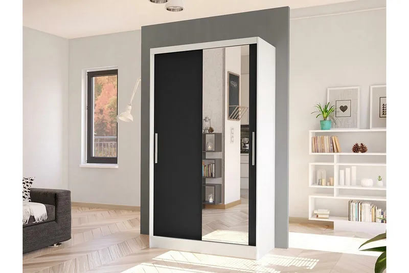 Glenmore Garderob m. Spegel White - Oppbevaring - Klesoppbevaring - Garderober & garderobesystem