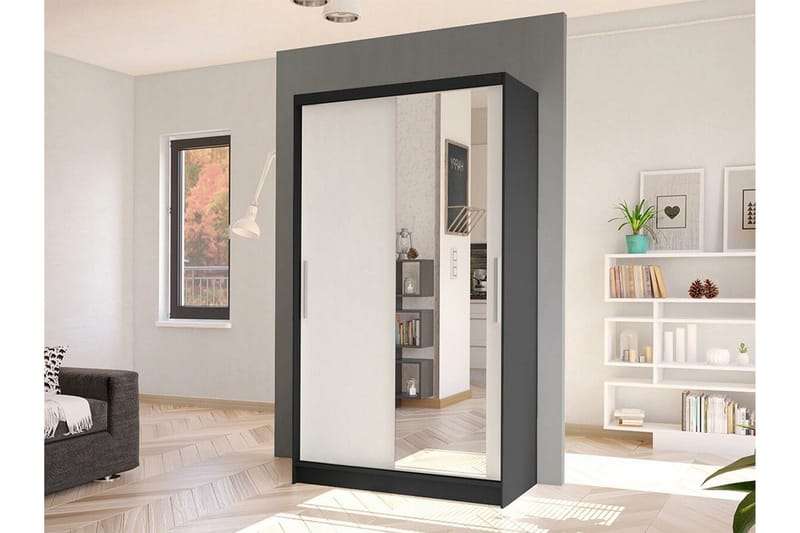 Glenmore Garderob m. Spegel White - Oppbevaring - Klesoppbevaring - Garderober & garderobesystem