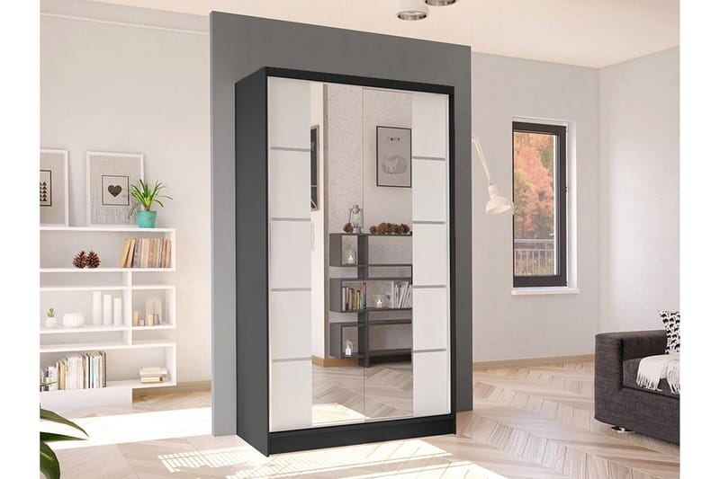 Glenmore Garderob m. Spegel White - Oppbevaring - Klesoppbevaring - Garderober & garderobesystem