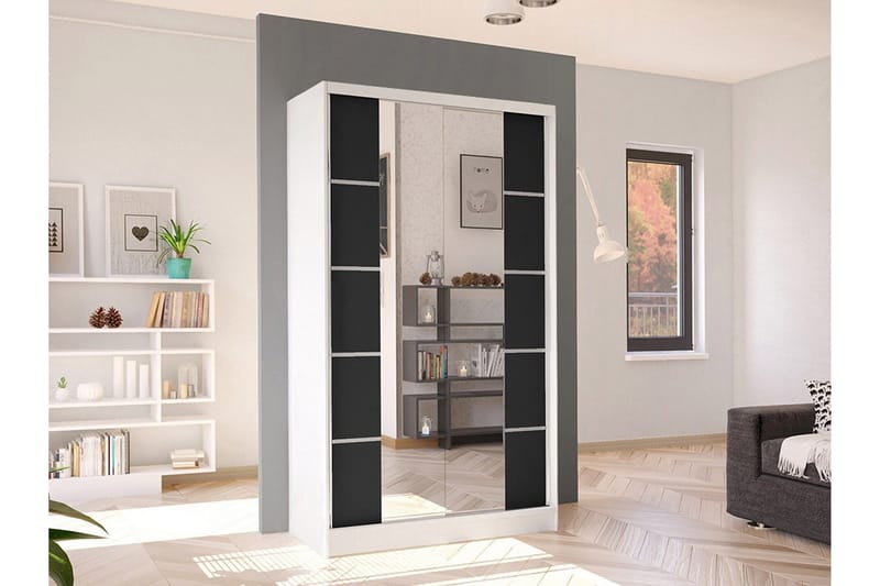 Glenmore Garderob m. Spegel White - Oppbevaring - Klesoppbevaring - Garderober & garderobesystem