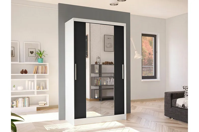 Glenmore Garderob m. Spegel White - Oppbevaring - Klesoppbevaring - Garderober & garderobesystem