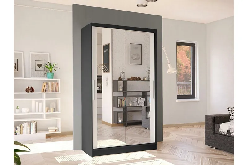 Glenmore Garderob m. Spegel White - Oppbevaring - Klesoppbevaring - Garderober & garderobesystem