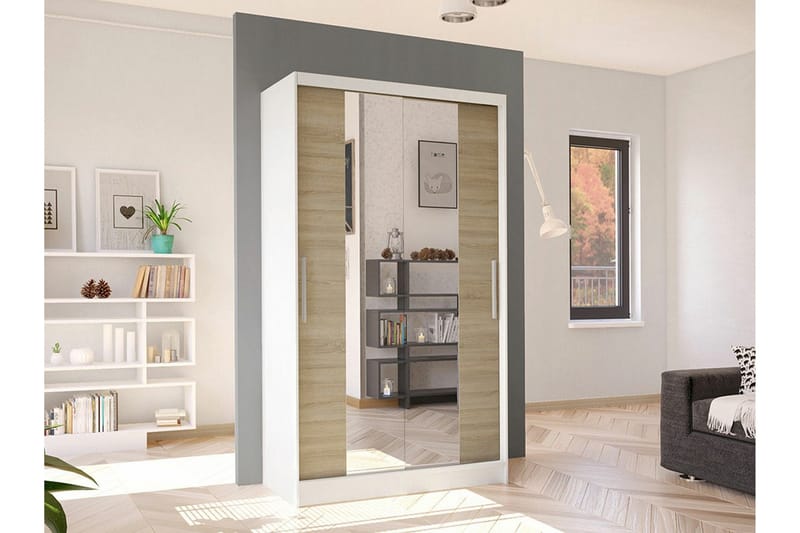 Glenmore Garderob m. Spegel White - Oppbevaring - Klesoppbevaring - Garderober & garderobesystem