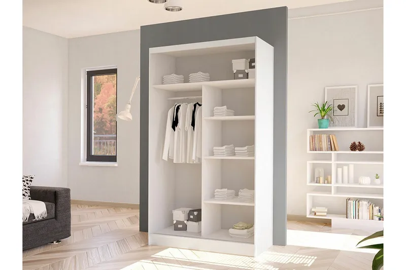 Glenmore Garderob White - Oppbevaring - Klesoppbevaring - Garderober & garderobesystem