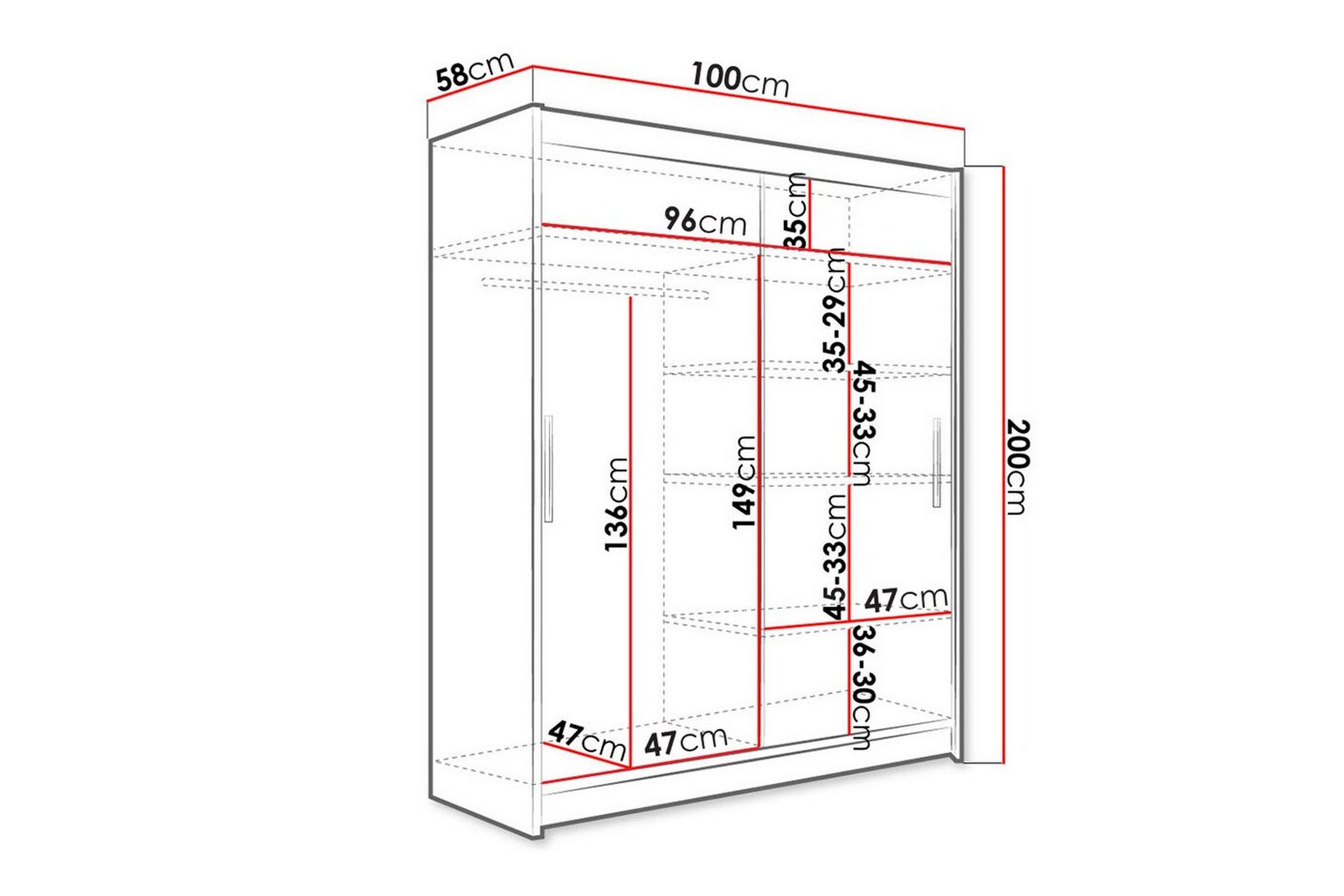 Glenmore Garderobe m. Speil - Brun - Oppbevaring - Klesoppbevaring - Garderober & garderobesystem