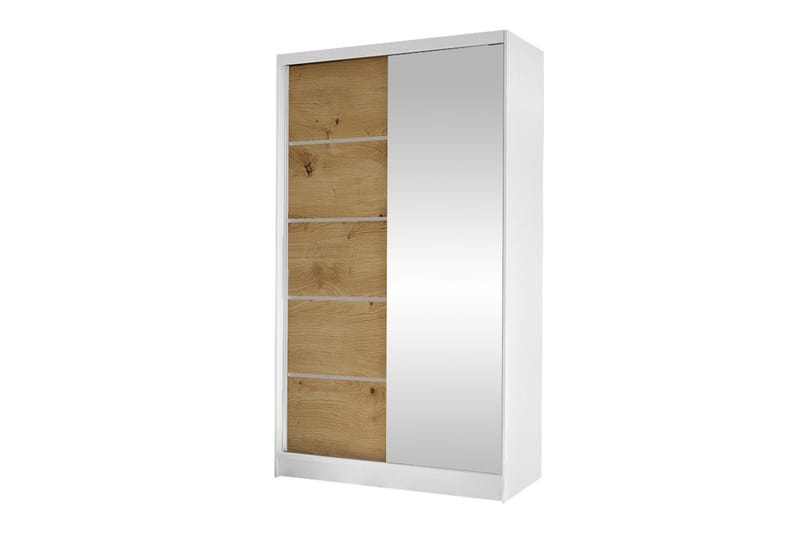 Glenmore Garderobe m. Speil - Hvid - Oppbevaring - Klesoppbevaring - Garderober & garderobesystem