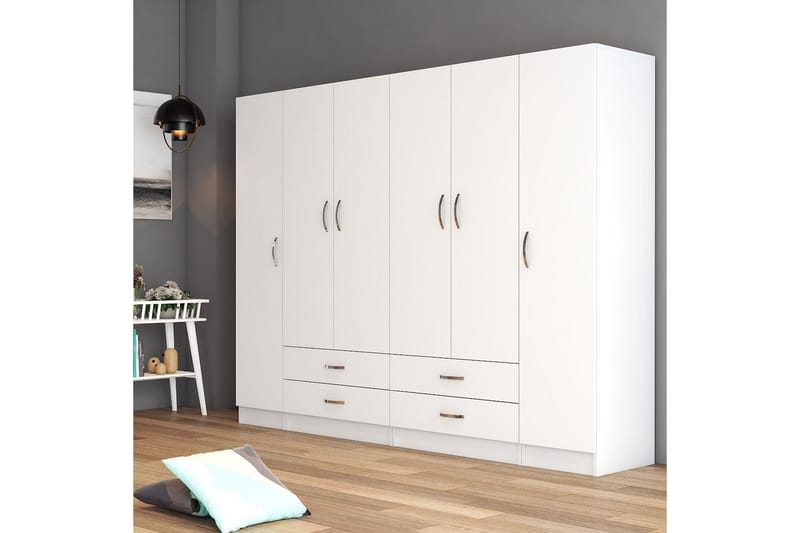 GRD Garderobe 240 cm - Hvit - Oppbevaring - Klesoppbevaring - Garderober & garderobesystem