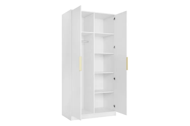 Gudelia Garderob 102x216 cm - Beige - Oppbevaring - Klesoppbevaring - Garderober & garderobesystem