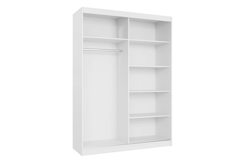 Gudelia Garderob med Speil 151x216 cm - Beige - Oppbevaring - Klesoppbevaring - Garderober & garderobesystem