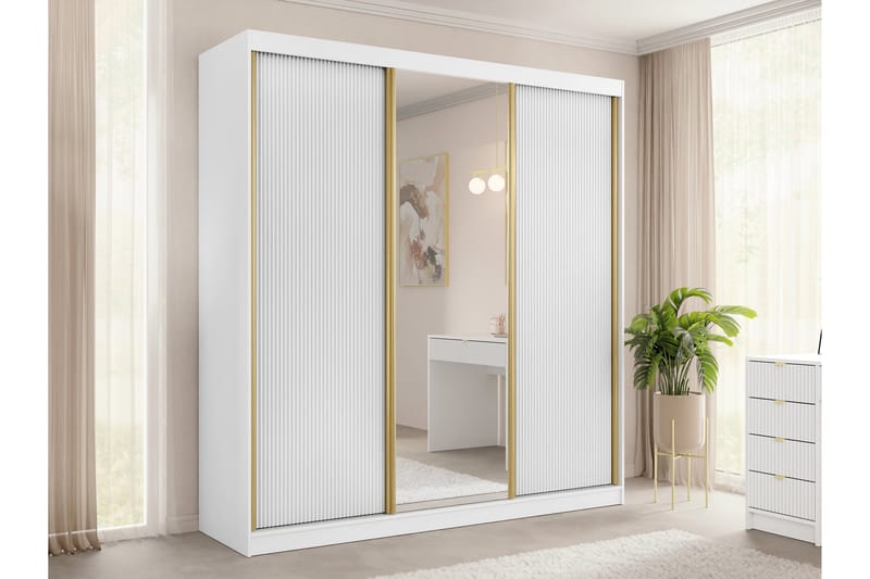 Gudelia Garderobe 200x216 cm - Blå - Oppbevaring - Klesoppbevaring - Garderober & garderobesystem