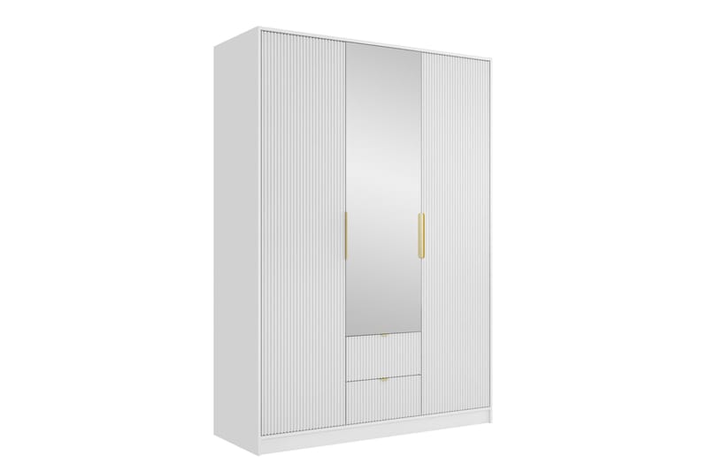 Gudelia Garderobeskap 151x216 cm - Hvit - Oppbevaring - Klesoppbevaring - Garderober & garderobesystem