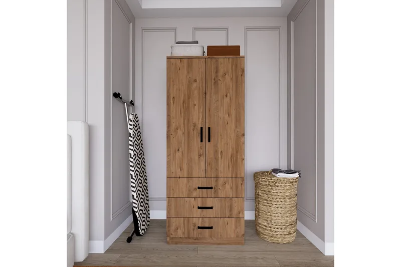 Haaken Garderobe 60x174,8 cm - Brun - Oppbevaring - Klesoppbevaring - Garderober & garderobesystem
