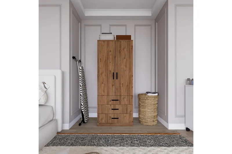 Haaken Garderobe 60x174,8 cm - Brun - Oppbevaring - Klesoppbevaring - Garderober & garderobesystem