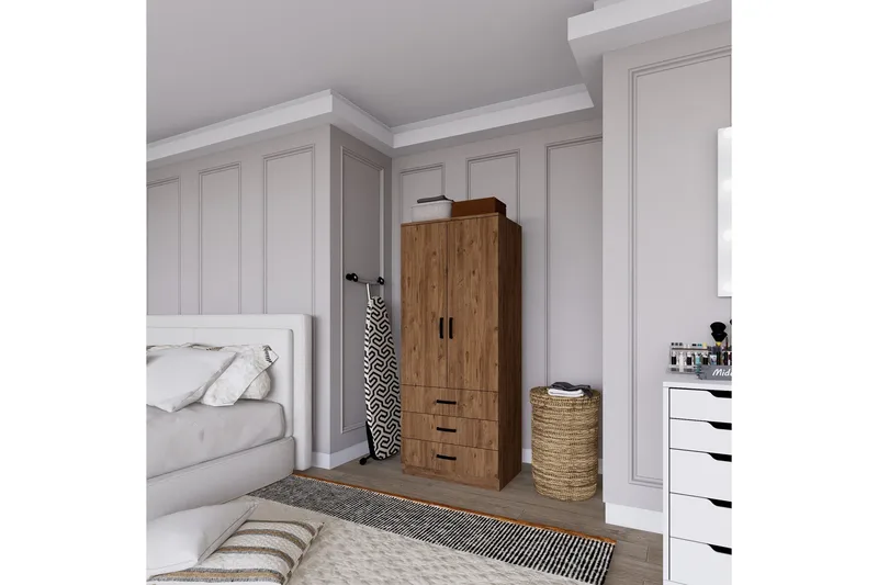 Haaken Garderobe 60x174,8 cm - Brun - Oppbevaring - Klesoppbevaring - Garderober & garderobesystem