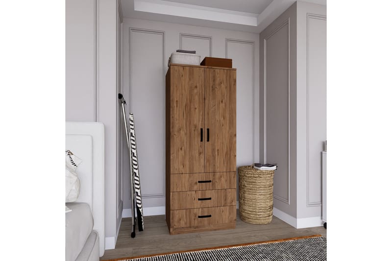 Haaken Garderobe 60x174,8 cm - Brun - Oppbevaring - Klesoppbevaring - Garderober & garderobesystem