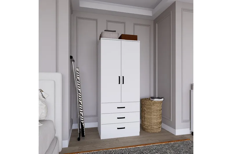 Haaken Garderobe 60x174,8 cm - Matt hvit - Oppbevaring - Klesoppbevaring - Garderober & garderobesystem