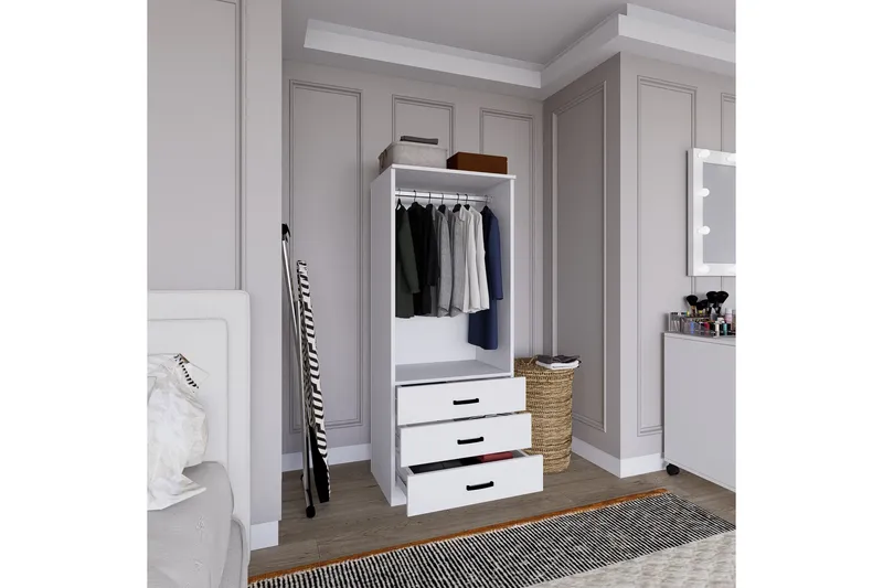 Haaken Garderobe 60x174,8 cm - Matt hvit - Oppbevaring - Klesoppbevaring - Garderober & garderobesystem