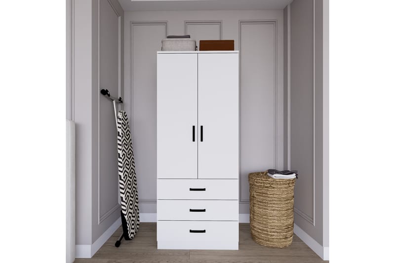 Haaken Garderobe 60x174,8 cm - Matt hvit - Oppbevaring - Klesoppbevaring - Garderober & garderobesystem