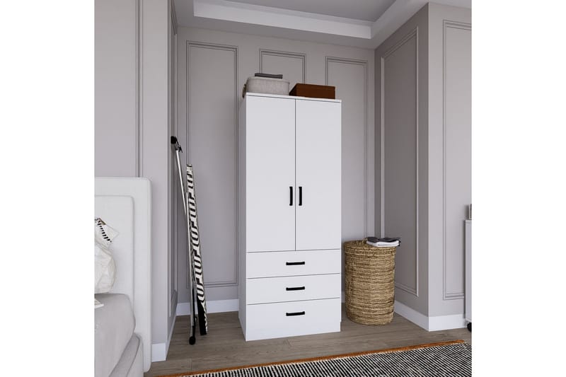 Haaken Garderobe 60x174,8 cm - Matt hvit - Oppbevaring - Klesoppbevaring - Garderober & garderobesystem