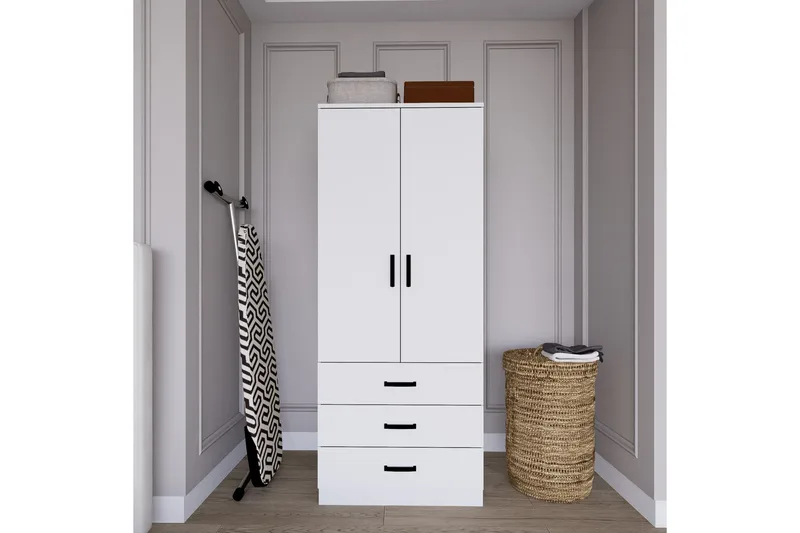 Haaken Garderobe 60x174,8 cm - Matt hvit - Oppbevaring - Klesoppbevaring - Garderober & garderobesystem