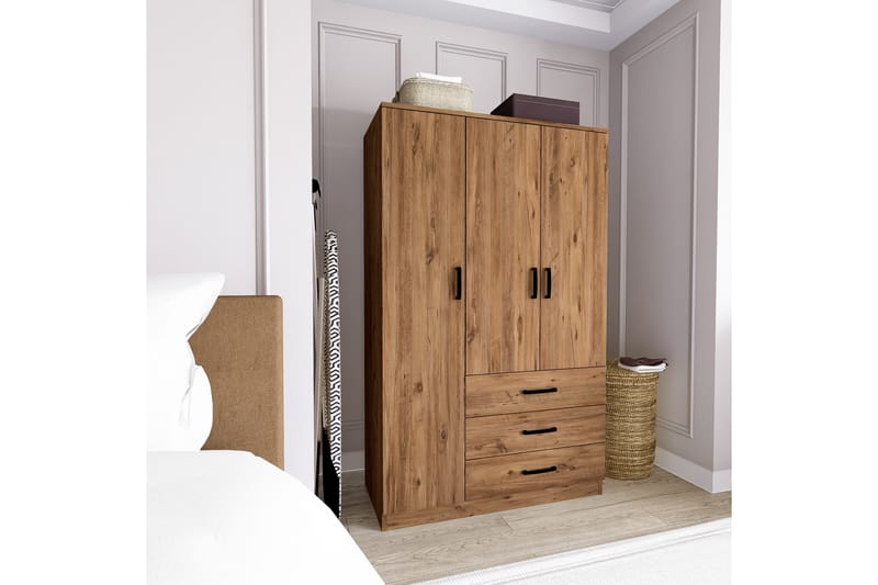 Haaken Garderobe 90x174,8 cm - Brun - Oppbevaring - Klesoppbevaring - Garderober & garderobesystem