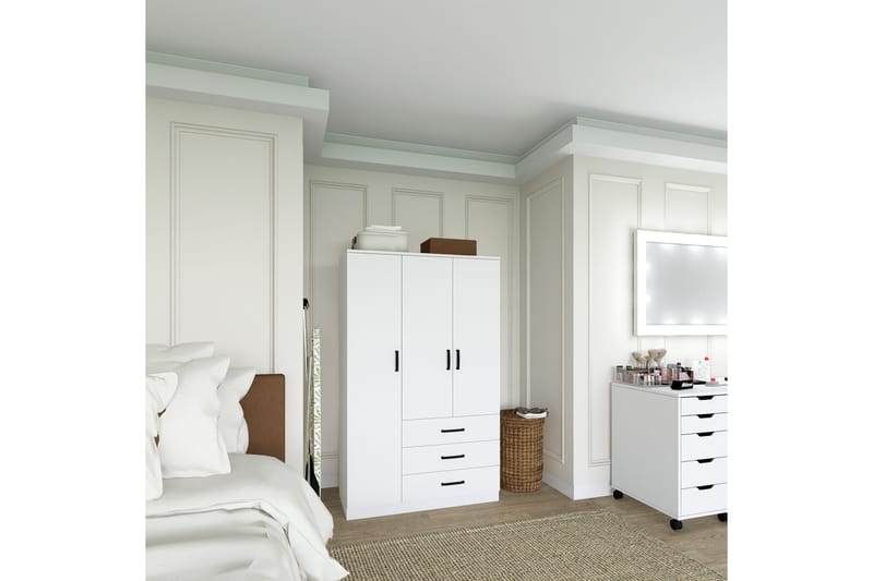 Haaken Garderobe 90x174,8 cm - Matt hvit - Oppbevaring - Klesoppbevaring - Garderober & garderobesystem
