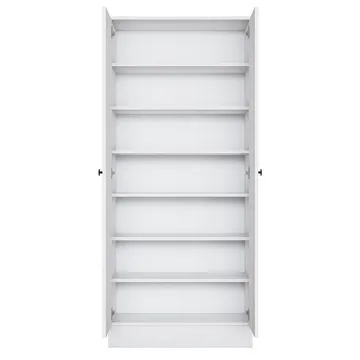 Hallstativ Wallxpert Cleo hylle (80 x 182,8 x 37,5 cm) Hvit - Hvit - Oppbevaring - Klesoppbevaring - Garderober & garderobesystem - Garderobeskap & klesskap