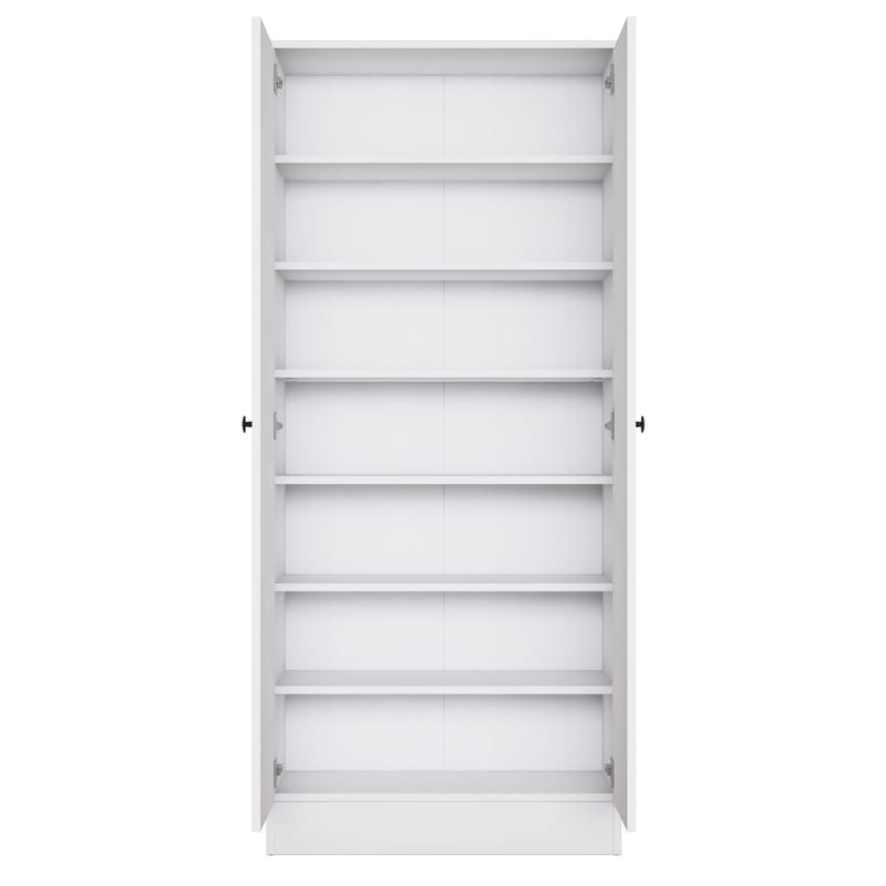 Hallstativ Wallxpert Cleo hylle (80 x 182,8 x 37,5 cm) Hvit - Hvit - Oppbevaring - Klesoppbevaring - Garderober & garderobesystem - Garderobeskap & klesskap