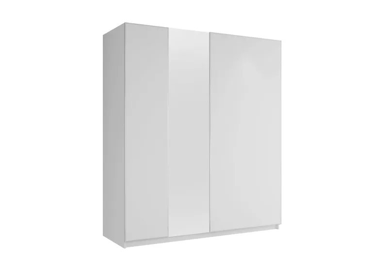 Haruna Garderobeskap med Speil 200x235 cm - Hvit - Oppbevaring - Klesoppbevaring - Garderober & garderobesystem