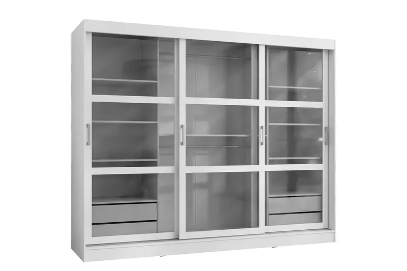 Harvans Garderobeskap 250x203 cm - Hvit - Oppbevaring - Klesoppbevaring - Garderober & garderobesystem