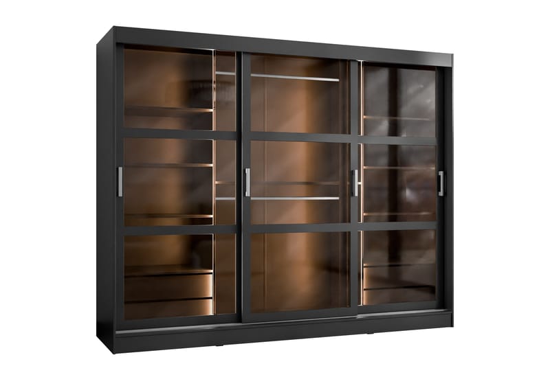 Harvans Garderobeskap 250x203 cm, Svart