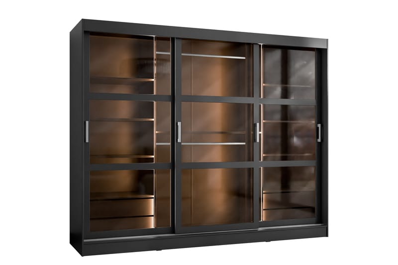 Harvans Garderobeskap 250x203 cm - Svart - Oppbevaring - Klesoppbevaring - Garderober & garderobesystem