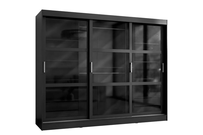 Harvans Garderobeskap 250x203 cm - Svart - Oppbevaring - Klesoppbevaring - Garderober & garderobesystem