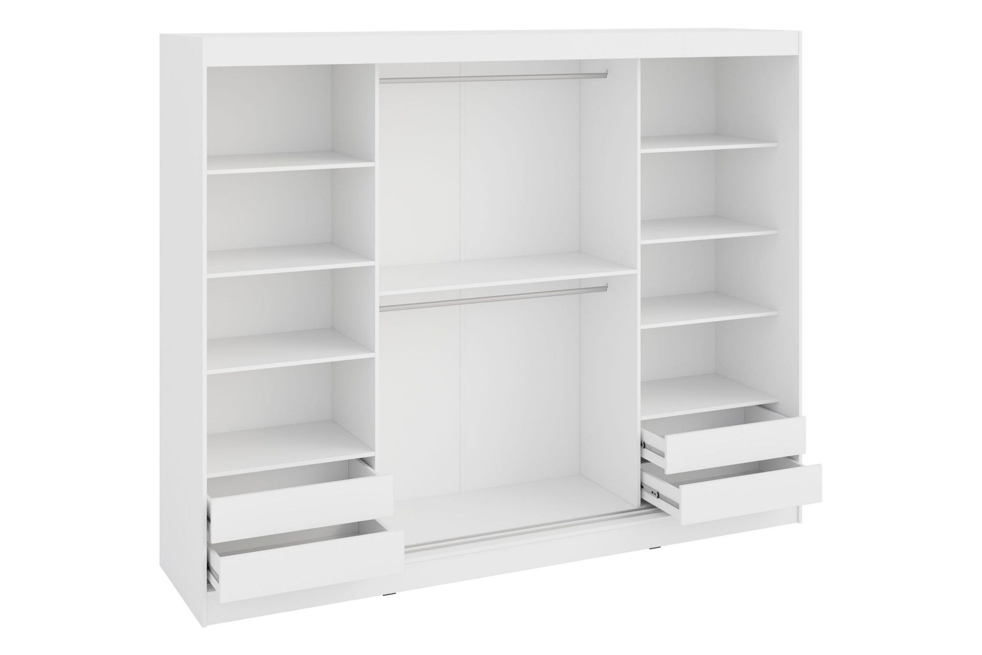 Harvans Garderobeskap 250x203 cm Svart - Oppbevaring - Trademax