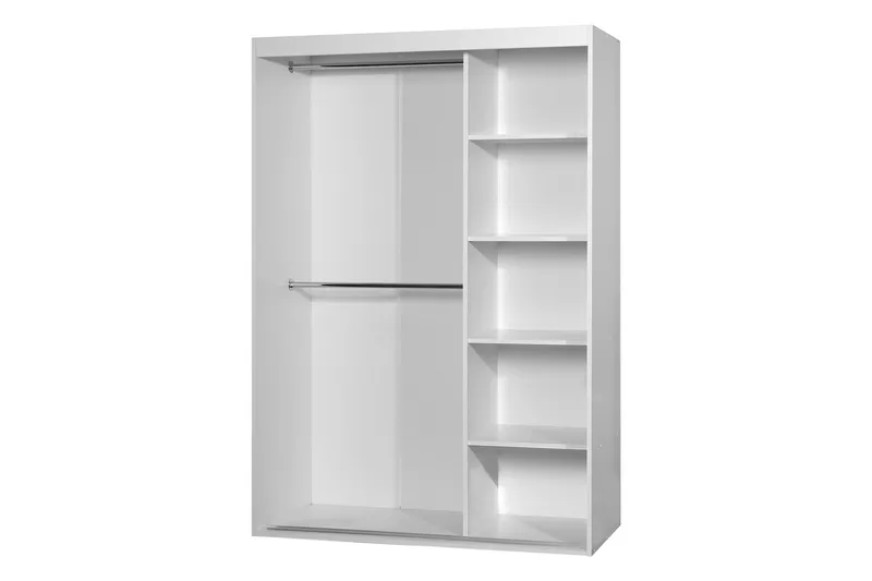 Harvinder Garderob med Speil 120x205 cm - Beige - Oppbevaring - Klesoppbevaring - Garderober & garderobesystem