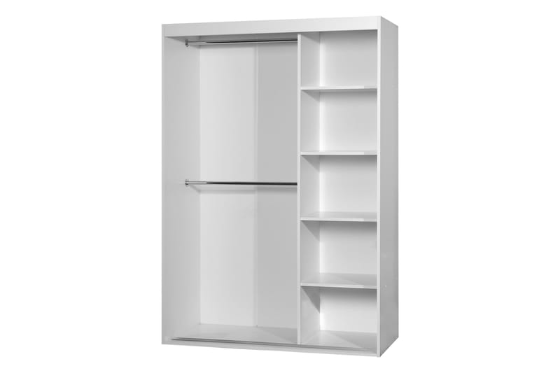 Harvinder Garderob med Speil 120x205 cm - Beige - Oppbevaring - Klesoppbevaring - Garderober & garderobesystem