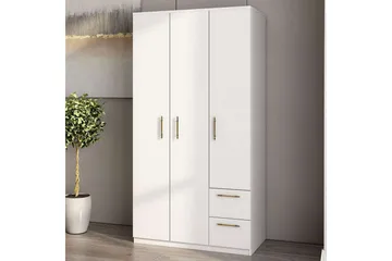 Hearst Garderobe 90x171,8 cm - Hvit - Oppbevaring - Klesoppbevaring - Garderober & garderobesystem - Garderobeskap & klesskap